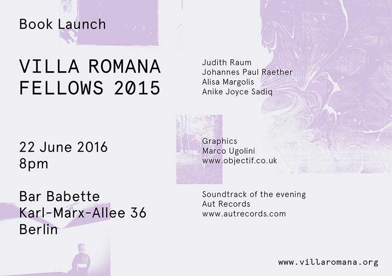 Katalogpräsentation der Villa Romana-Preisträger 2015